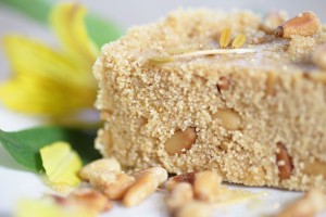 Pine Nut Crumbly Helva in a Cardamom and Cinnamon Syrup
