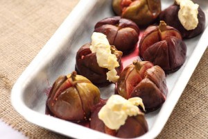 Turkish figs gently roasted and stuffed with 'Kaymak' clotted cream